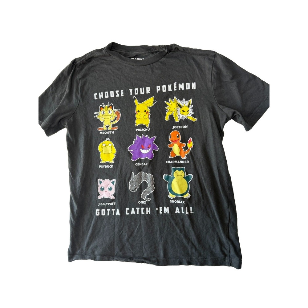 Old Navy Pokémon Graphic T-Shirt Youth Boys Size L (10-12) Black
